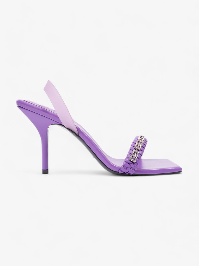  Givenchy Woven Slingback Sandal 90 Purple Leather EU 40 UK 7