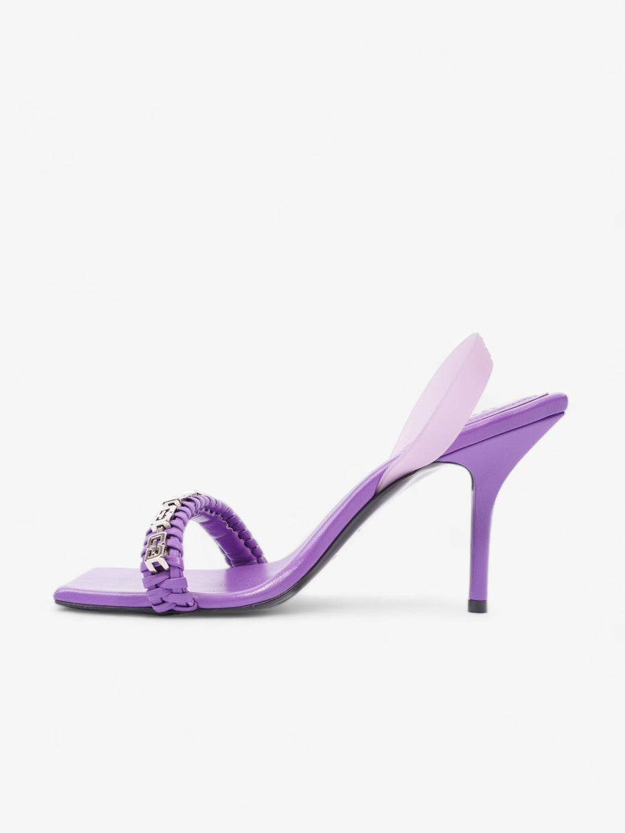 Givenchy Woven Slingback Sandal 90 Purple Leather EU 40 UK 7 Image 2