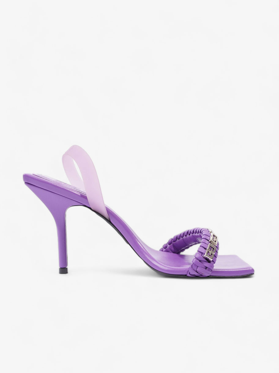 Givenchy Woven Slingback Sandal 90 Purple Leather EU 40 UK 7 Image 4