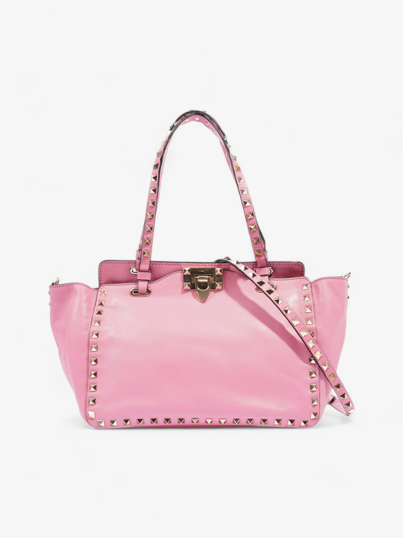  Valentino Rockstud Tote Pink Leather Small