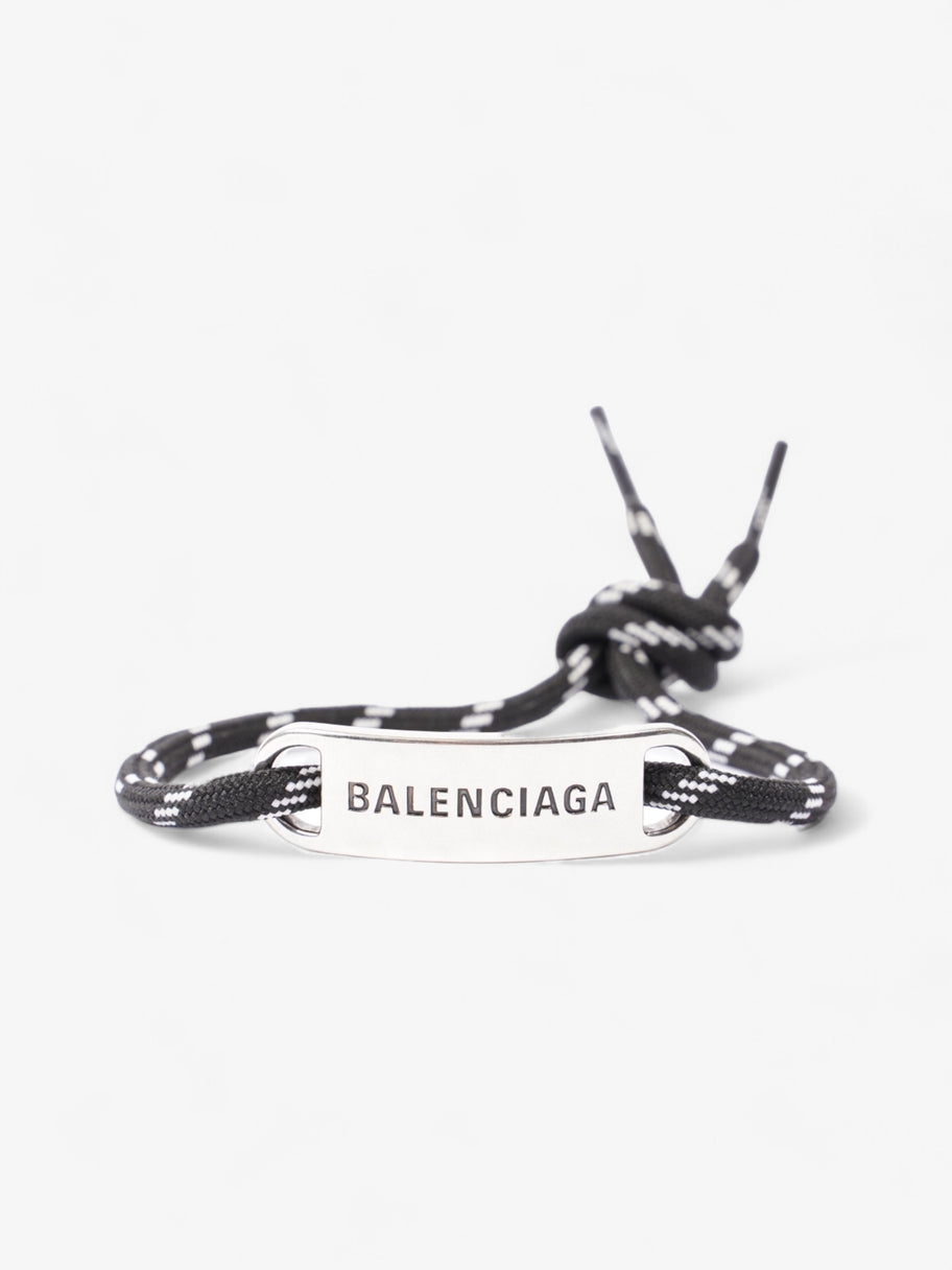 Balenciaga Plate Bracelet Black / White Cotton Image 1