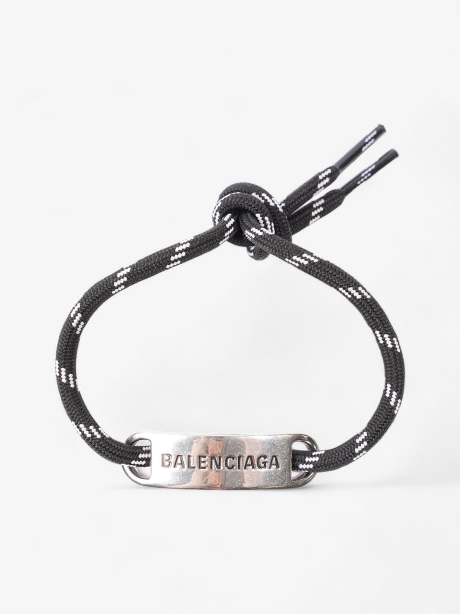 Balenciaga Plate Bracelet Black / White Cotton Image 2