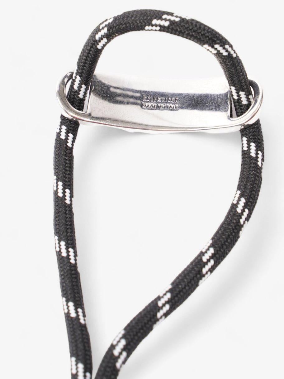 Balenciaga Plate Bracelet Black / White Cotton Image 4