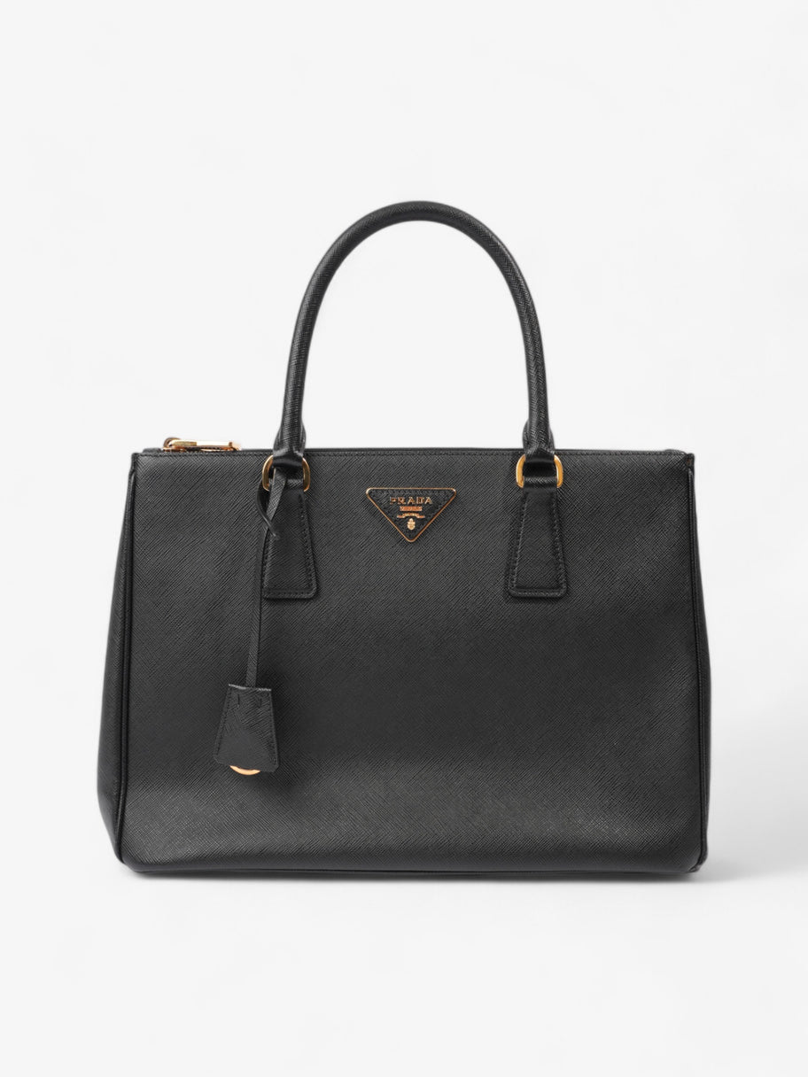 Prada Galleria Double Zip Tote Black Saffiano Leather Image 1