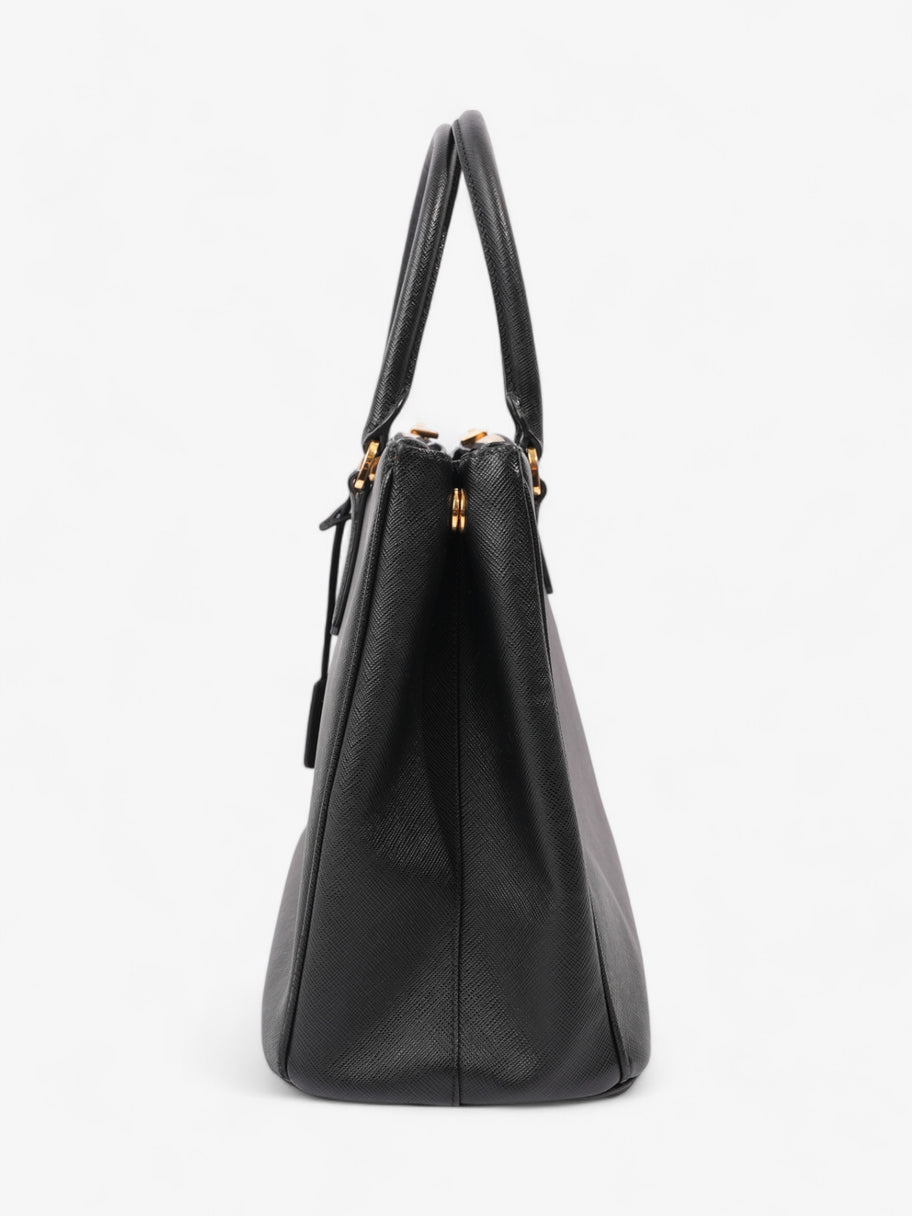 Prada Galleria Double Zip Tote Black Saffiano Leather Image 3