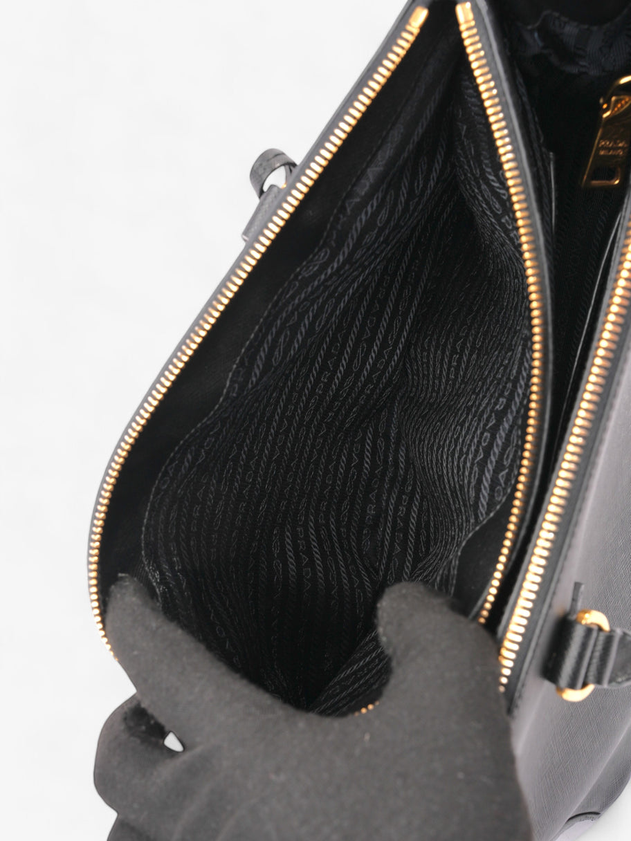 Prada Galleria Double Zip Tote Black Saffiano Leather Image 9