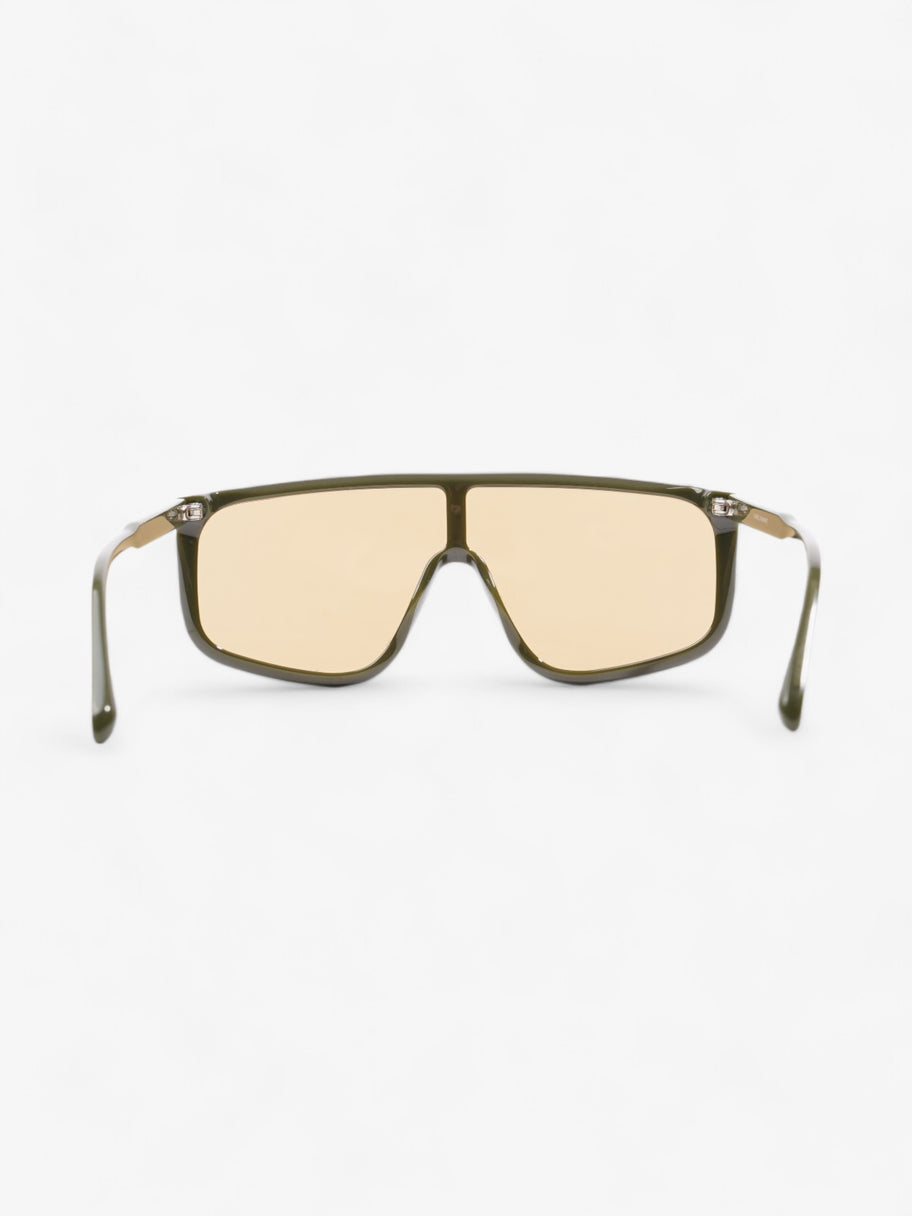 Isabel Marant Etoile Oversized Rectangular Frame Sunglasses Khaki Acetate 145mm Image 3