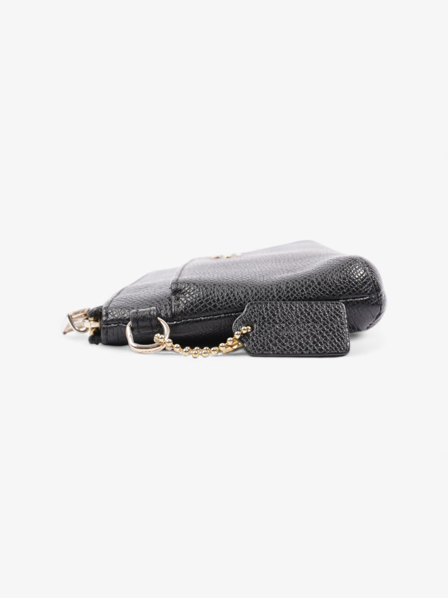 Coach Double Pouch Wallet Wristlet Black Leather Image 4