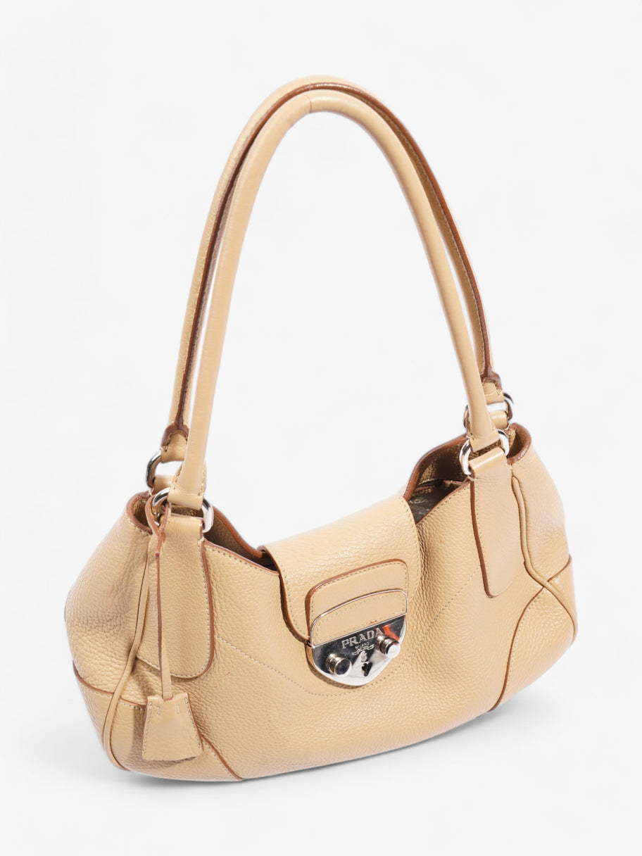 Prada Buckle Flap Beige Leather Image 7