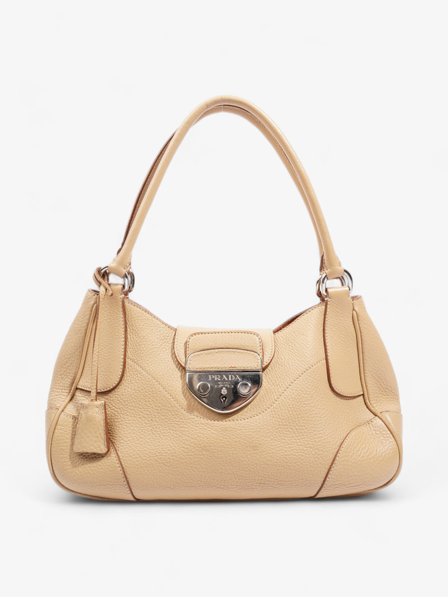 Prada Buckle Flap Beige Leather Image 1