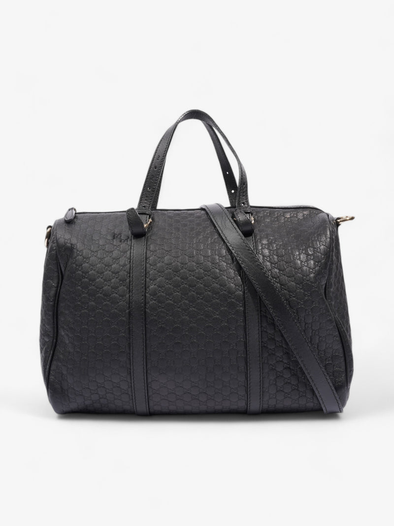  Gucci Boston Bag Microguccissima Black Leather