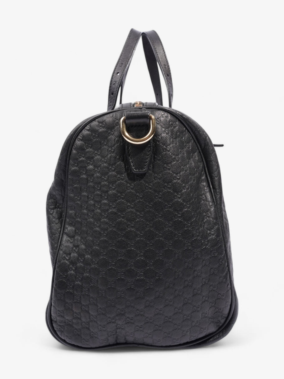 Gucci Boston Bag Microguccissima Black Leather Image 3