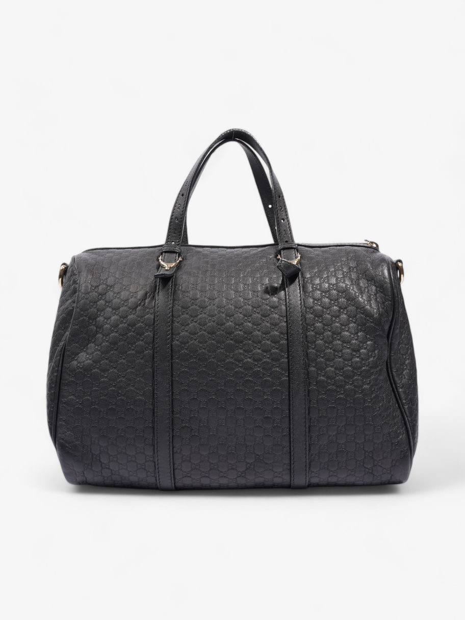 Gucci Boston Bag Microguccissima Black Leather Image 4