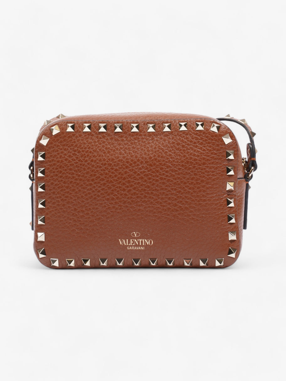 Valentino Rockstud Camera Bag Brown Calfskin Leather Image 4