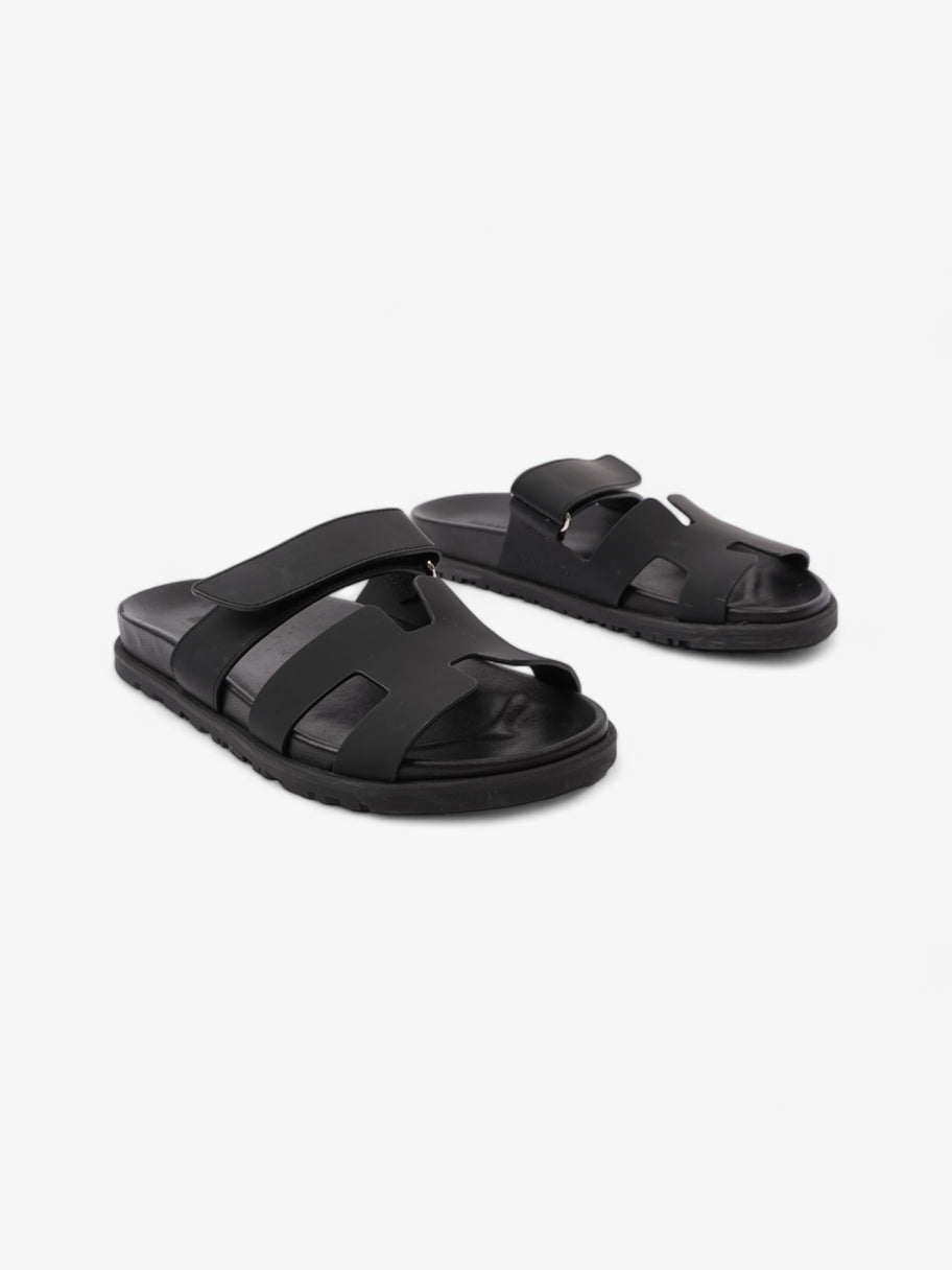 Hermes Chypre Sandal Black Leather EU 40 UK 7 Image 2