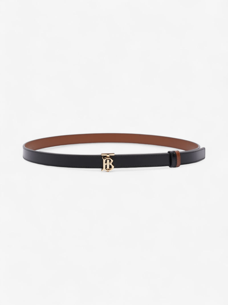  Burberry TB Reversible Belt Black / Brown Leather Medium - 123cm