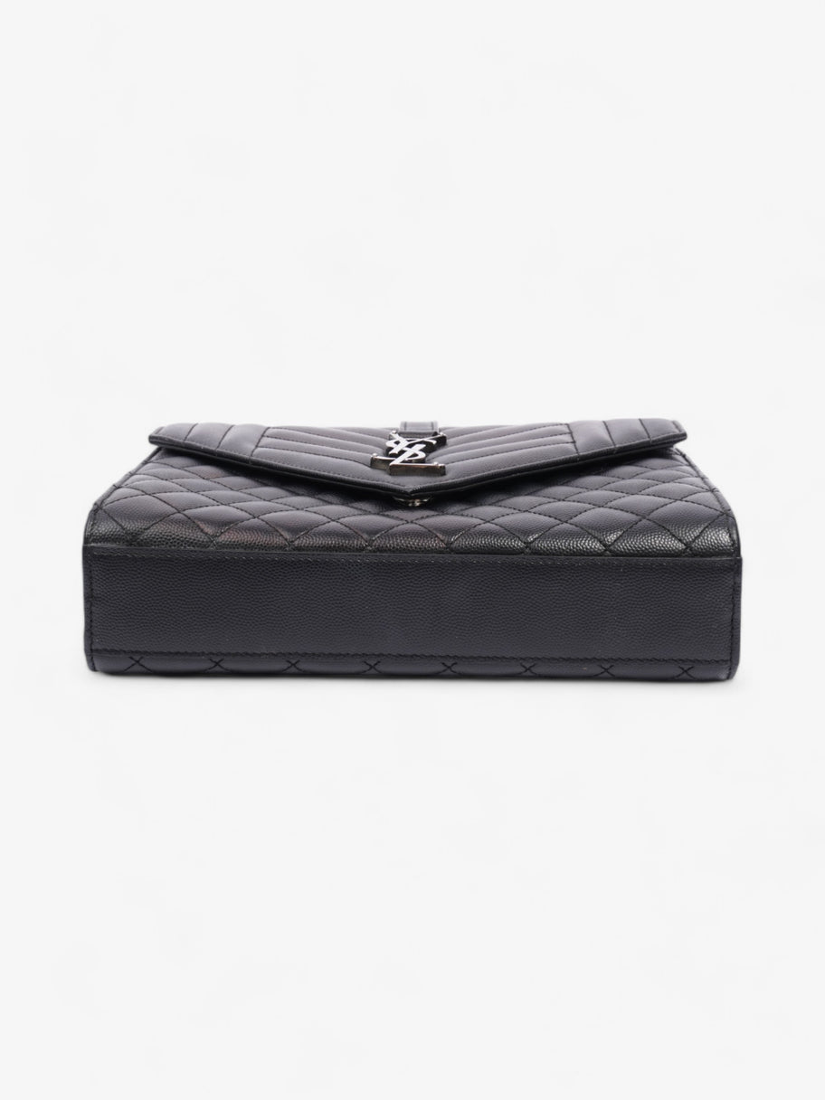 Saint Laurent Envelope Black Calfskin Leather Medium Image 6