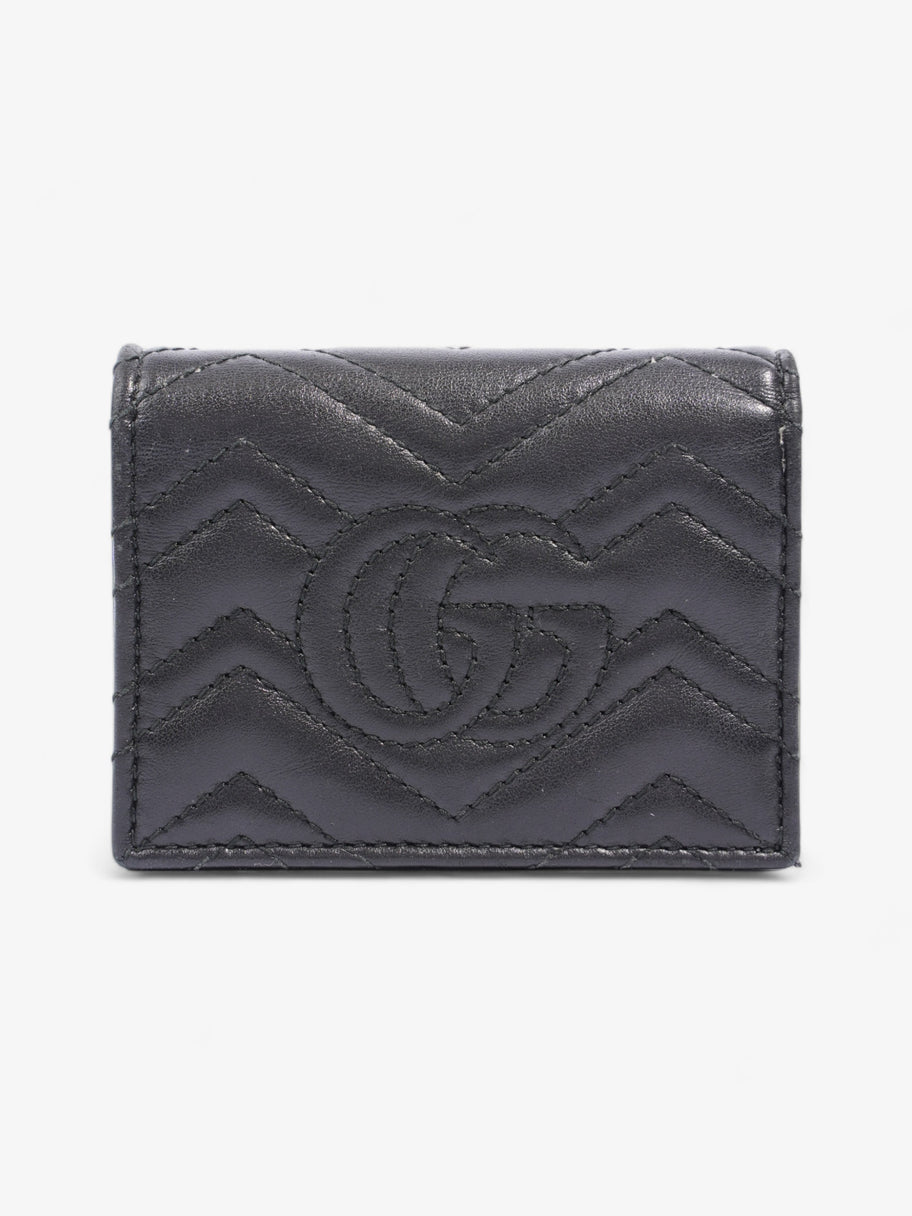 Gucci GG Marmont Card Case Wallet Black Matelasse Leather Image 3