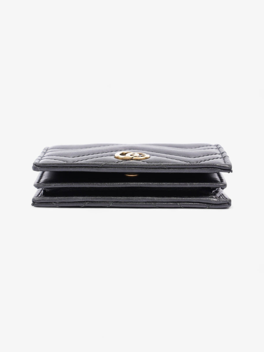 Gucci GG Marmont Card Case Wallet Black Matelasse Leather Image 5