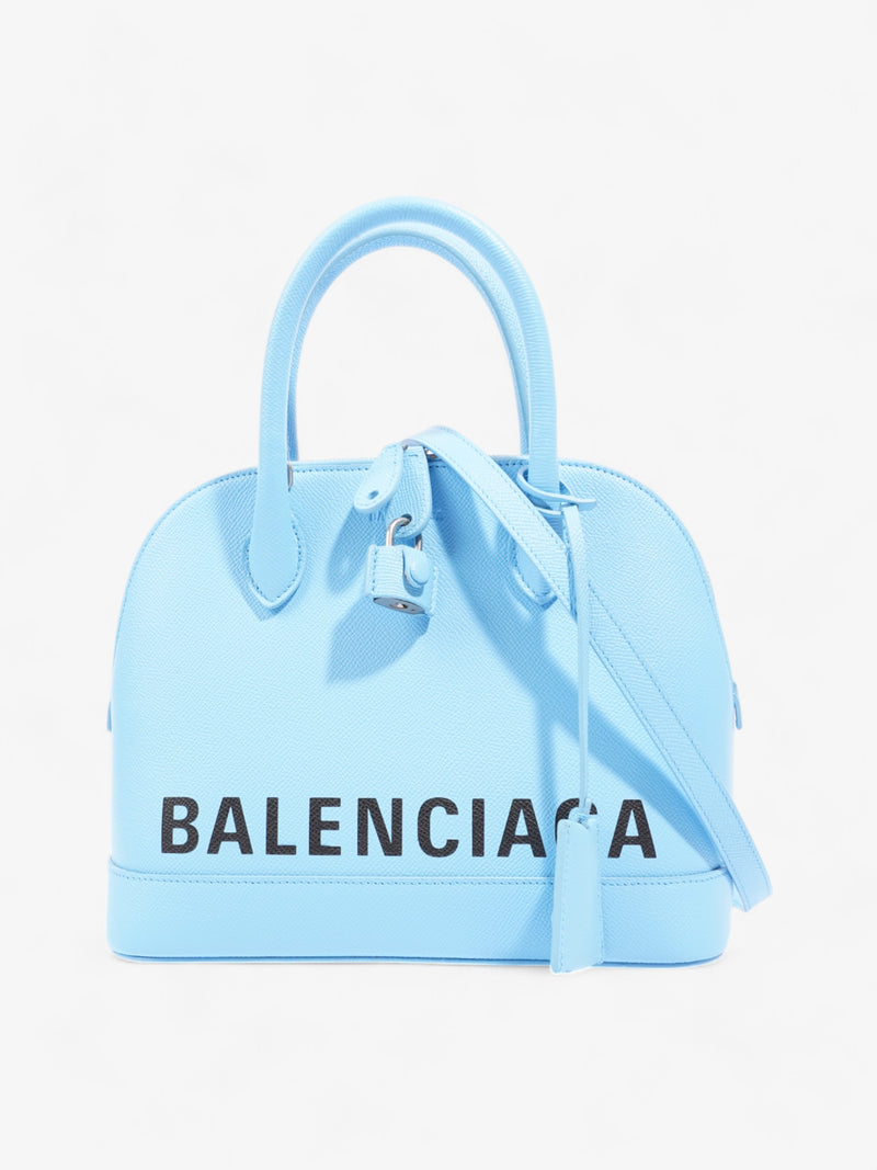  Balenciaga Balenciaga Ville Blue Calfskin Leather Small