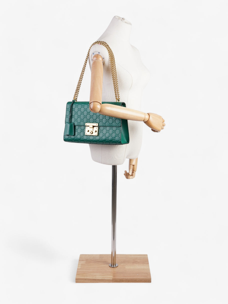 Gucci Padlock Emerald Calfskin Leather Medium Image 2