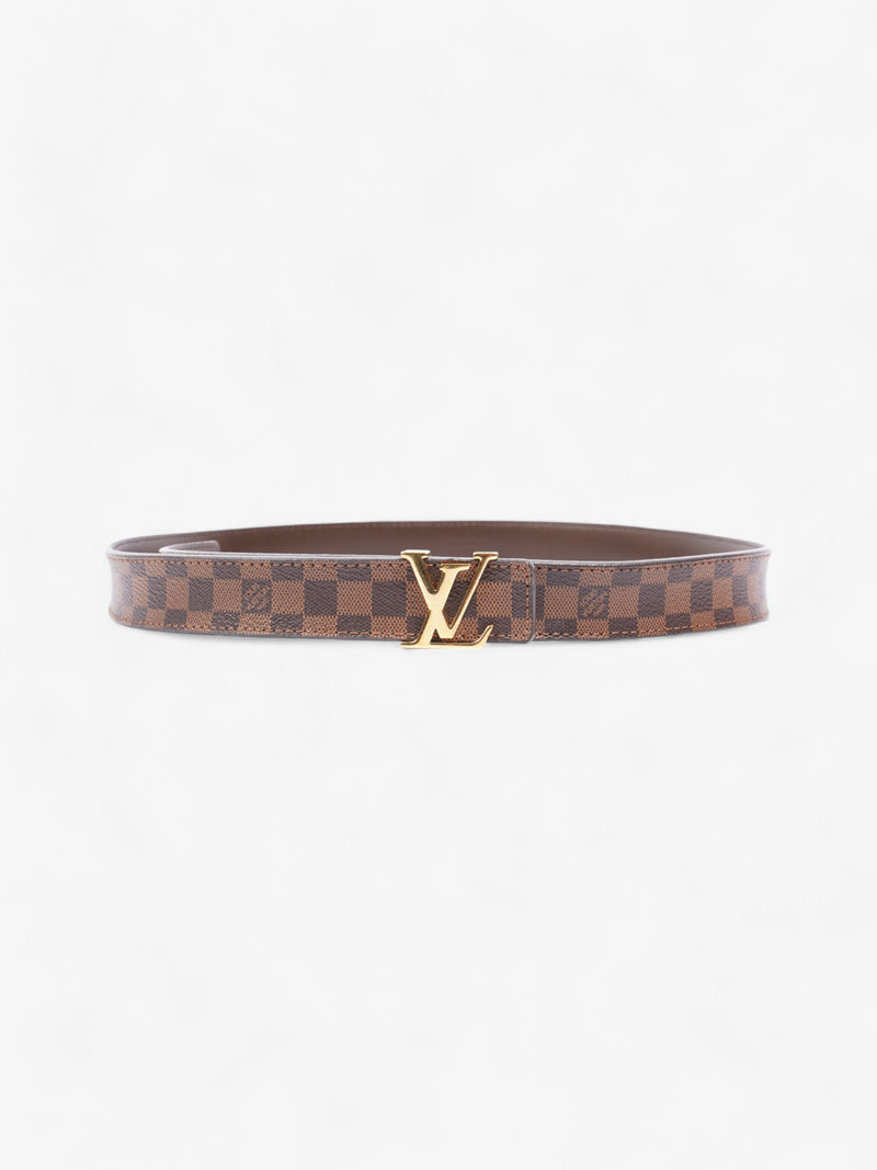  Louis Vuitton LV Iconic Belt Damier Ebene / Gold Coated Canvas 80cm / 32