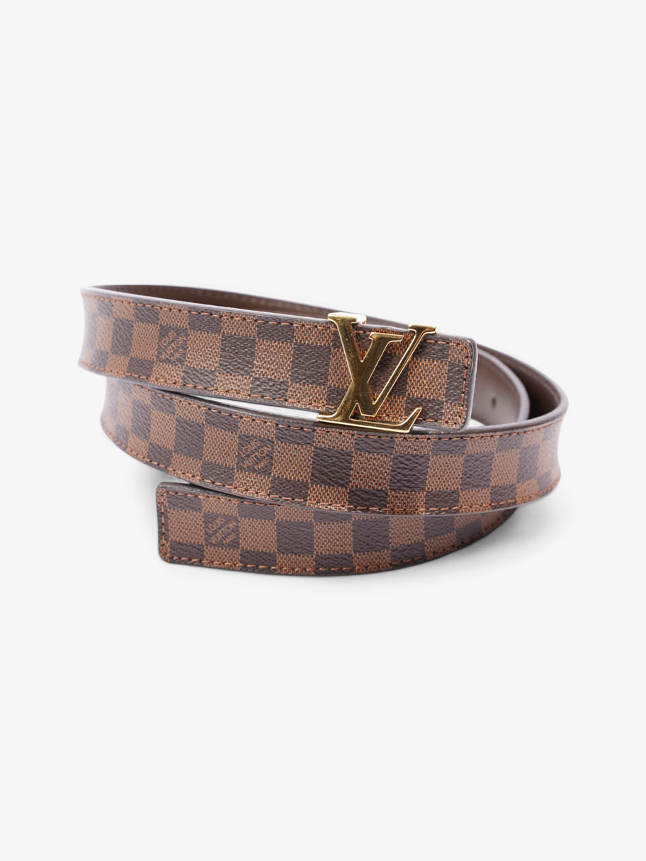 Louis Vuitton LV Iconic Belt Damier Ebene / Gold Coated Canvas 80cm / 32