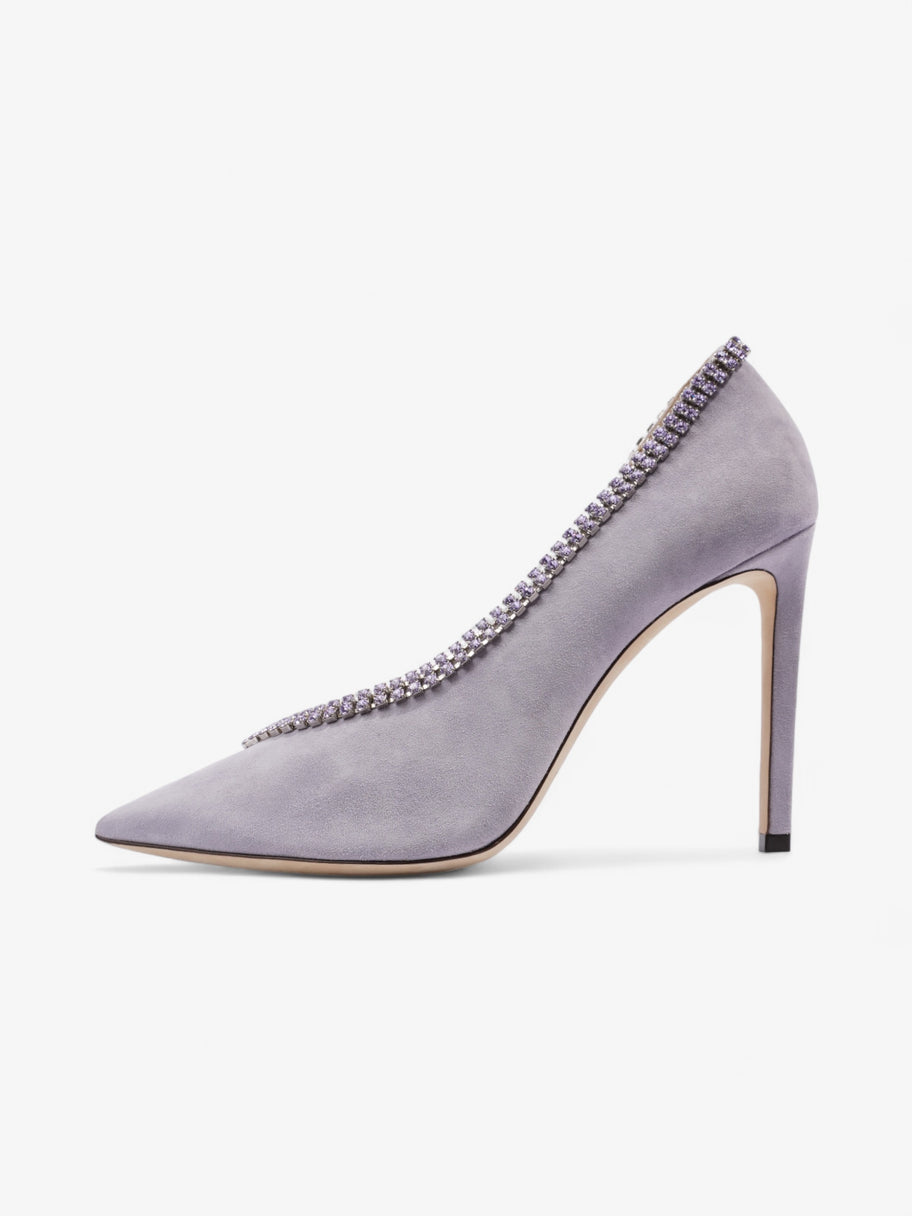 Jimmy Choo Lilian 100mm Purple Suede EU 38 UK 5 Image 5