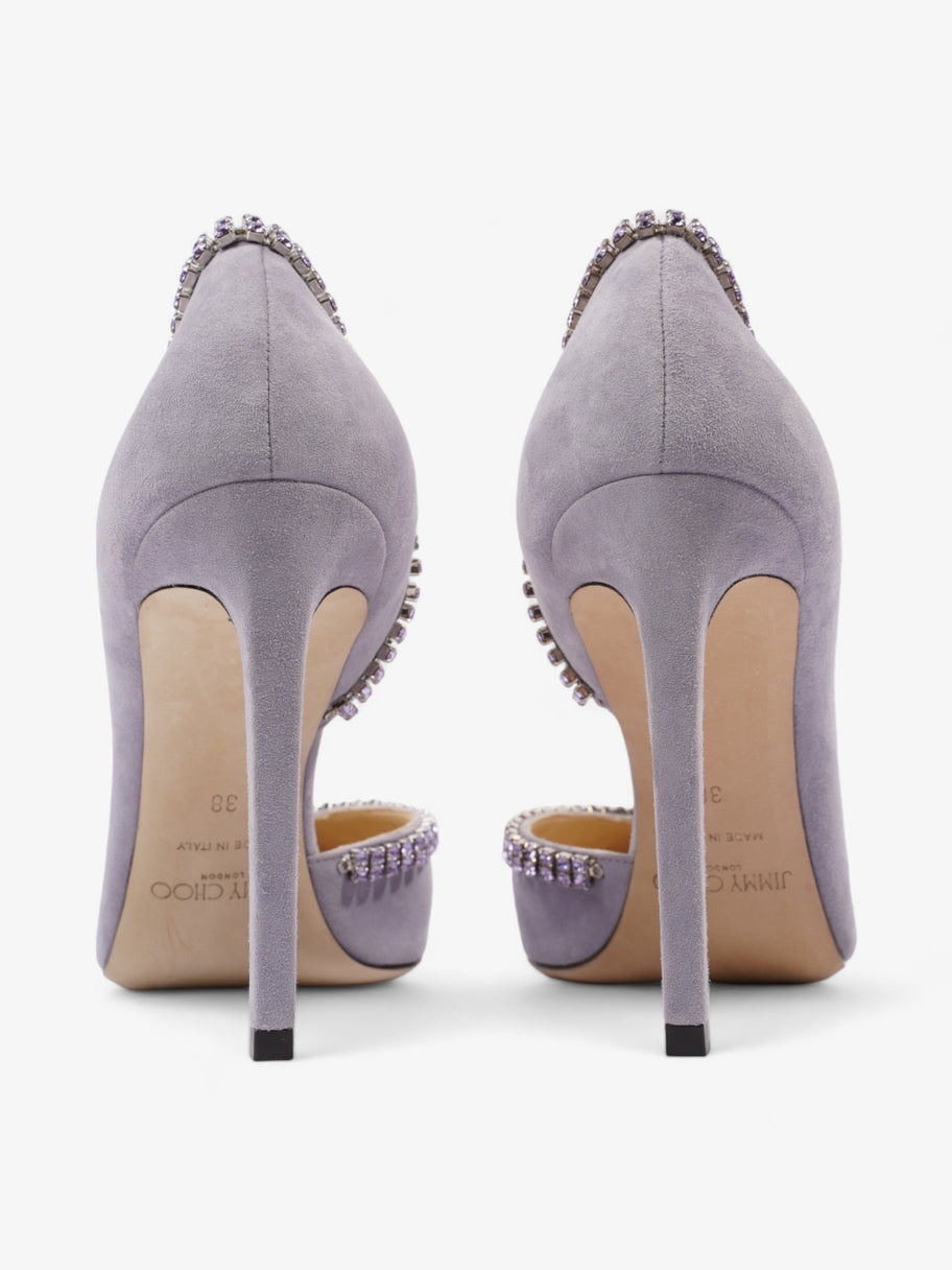 Jimmy Choo Lilian 100mm Purple Suede EU 38 UK 5 Image 6