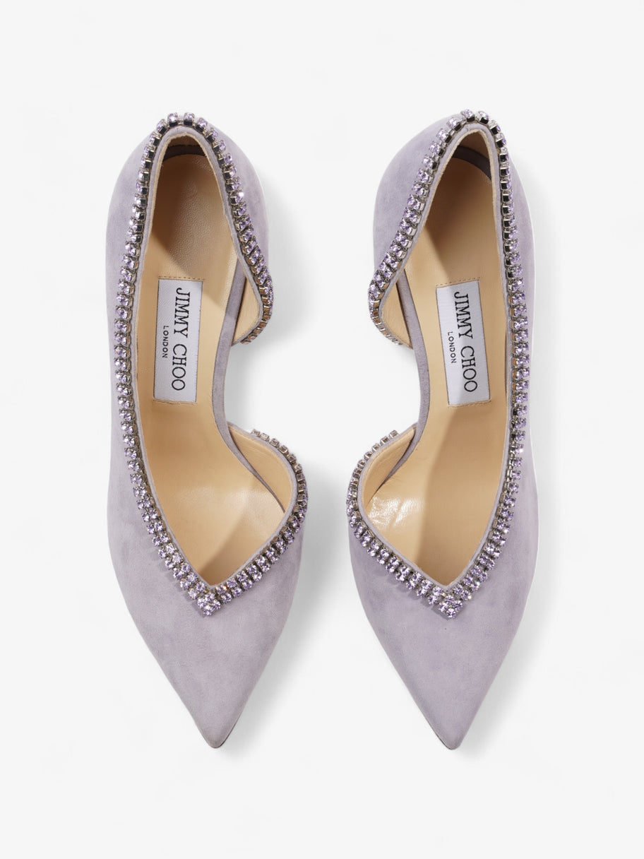 Jimmy Choo Lilian 100mm Purple Suede EU 38 UK 5 Image 8