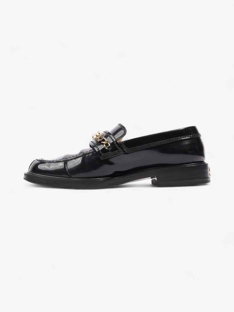 Chanel Chain Logo Loafers Black / Gold Leather EU 37 UK 4 Image 3