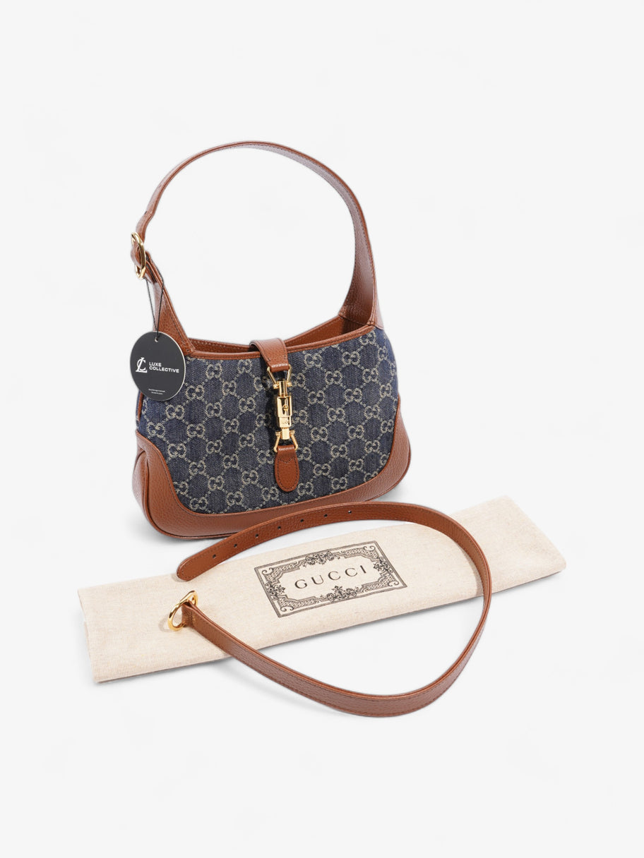 Gucci Jackie 1961 Blue / Brown Denim Small Image 9