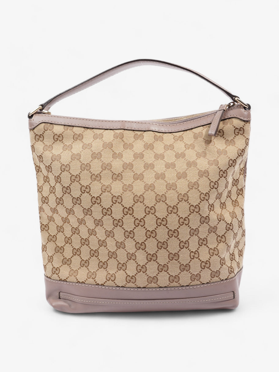 Gucci Mayfair Bow Beige And Ebony GG Supreme / Lilac Canvas Image 4