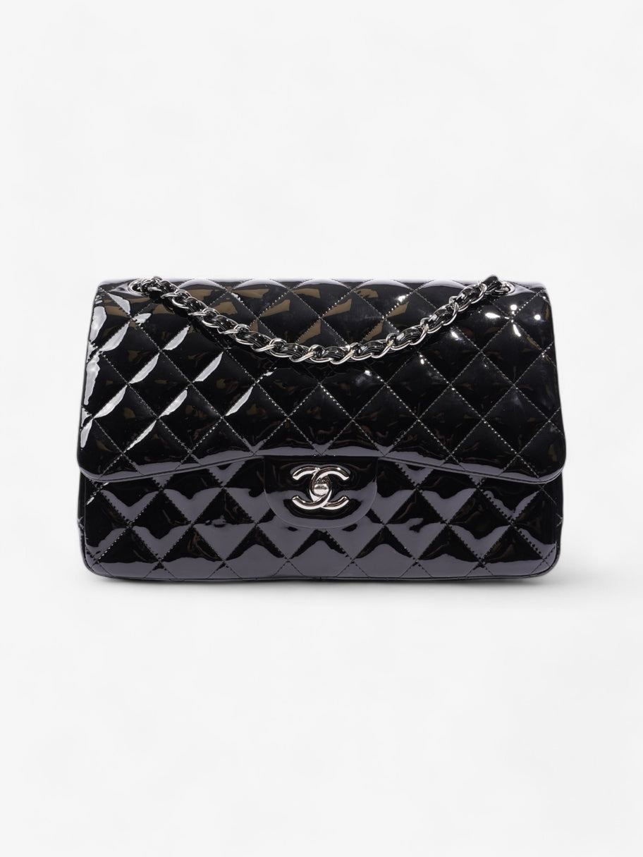 Chanel Classic Double Flap Black Patent Leather Jumbo Image 1