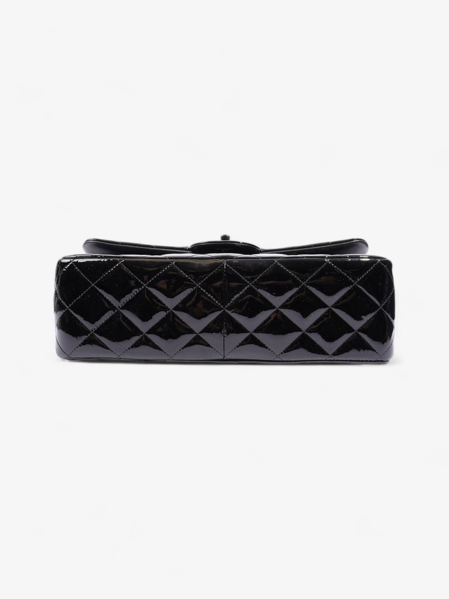 Chanel Classic Double Flap Black Patent Leather Jumbo Image 6