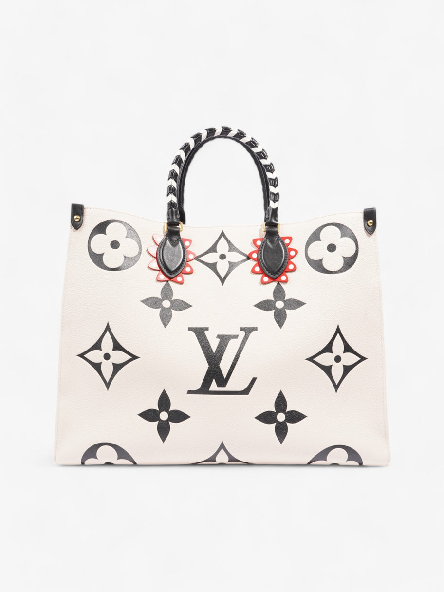 Louis Vuitton On the Go Cream / Black / Red Empreinte Leather GM Image 4