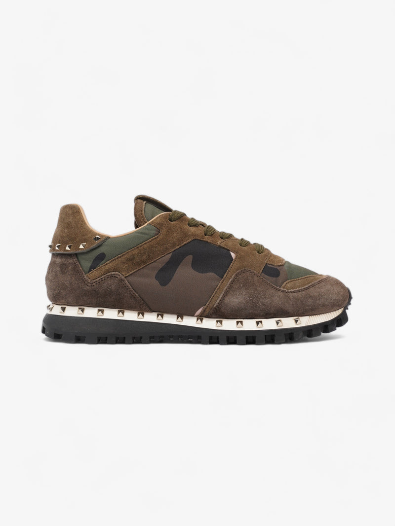  Valentino Rockstud Khaki / Green Camo / Black Suede EU 37 UK 4