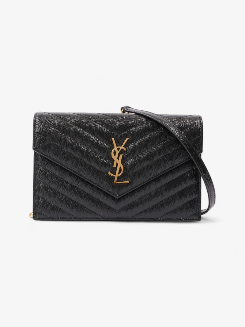  Saint Laurent Cassandra Black Matelasse Leather