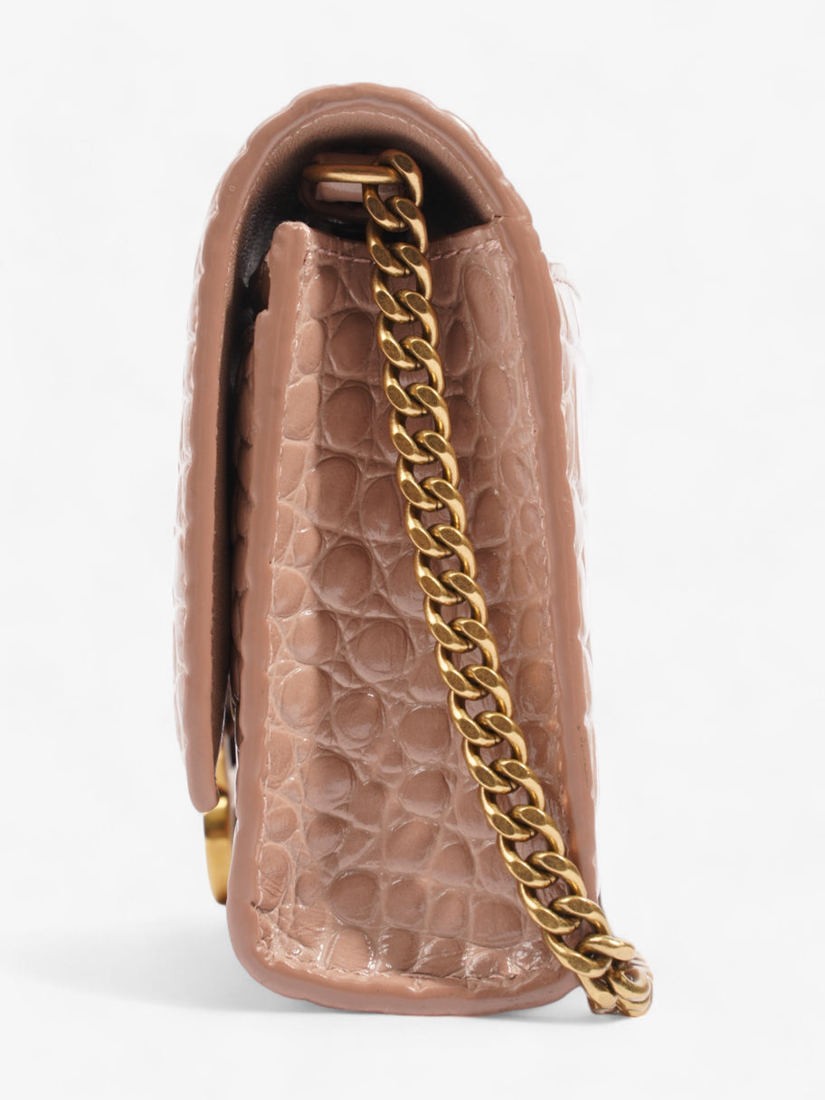 Balenciaga Hourglass Wallet On Chain Nude Embossed Leather Image 3