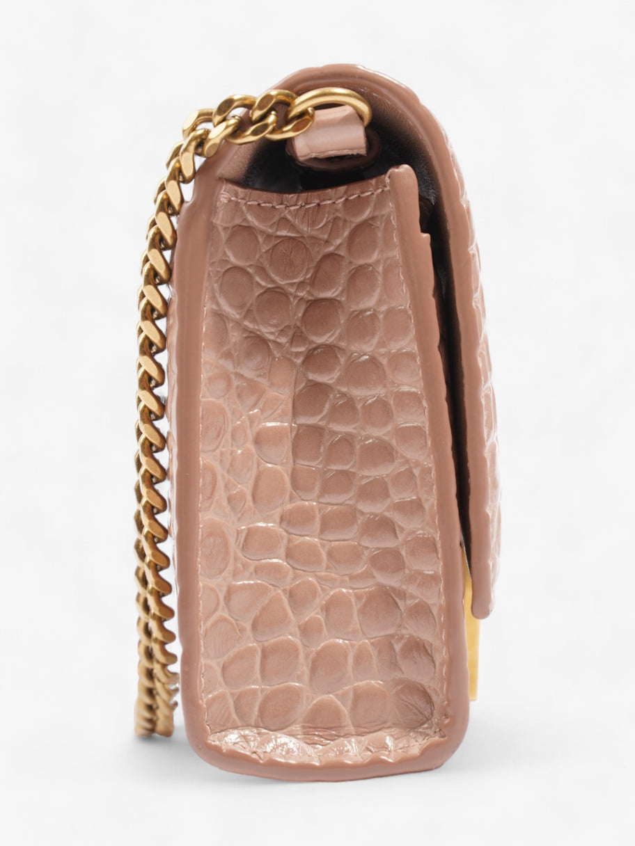 Balenciaga Hourglass Wallet On Chain Nude Embossed Leather Image 5