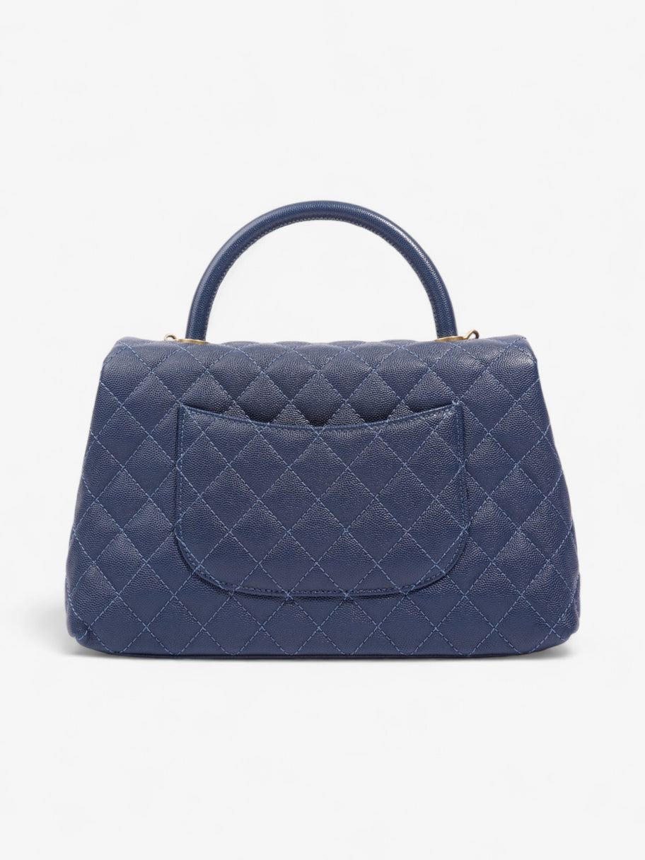 Chanel Coco Handle Flap Blue Caviar Leather Small Image 4