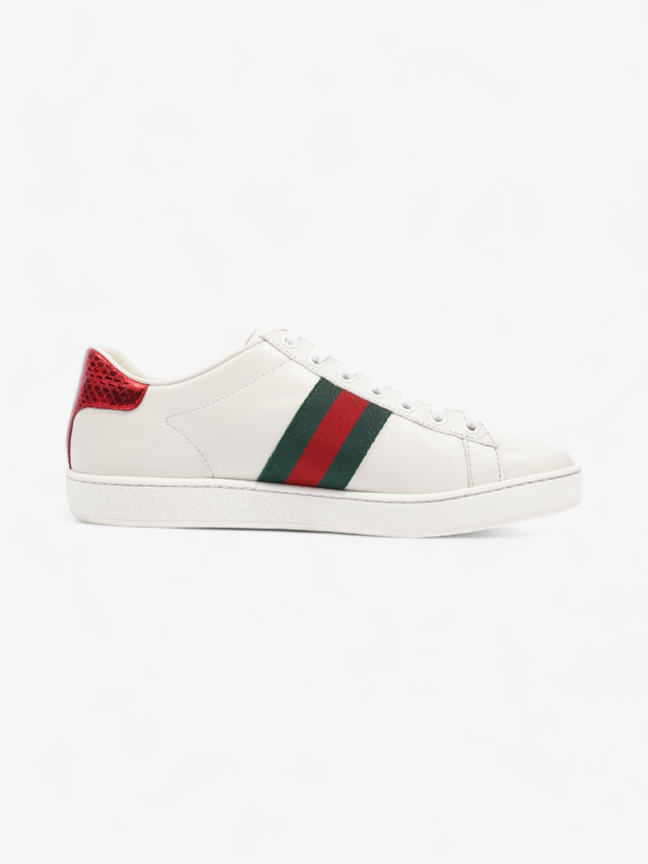 Gucci Ace Embroidered Bee Sneakers White / Green / Red Leather EU 38 UK 5 Image 4