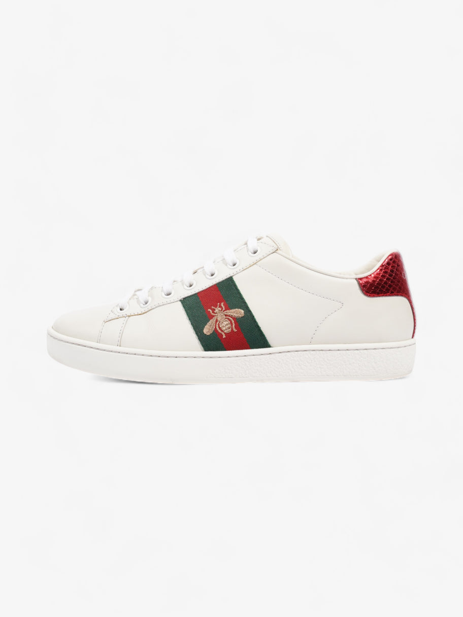 Gucci Ace Embroidered Bee Sneakers White / Green / Red Leather EU 38 UK 5 Image 5