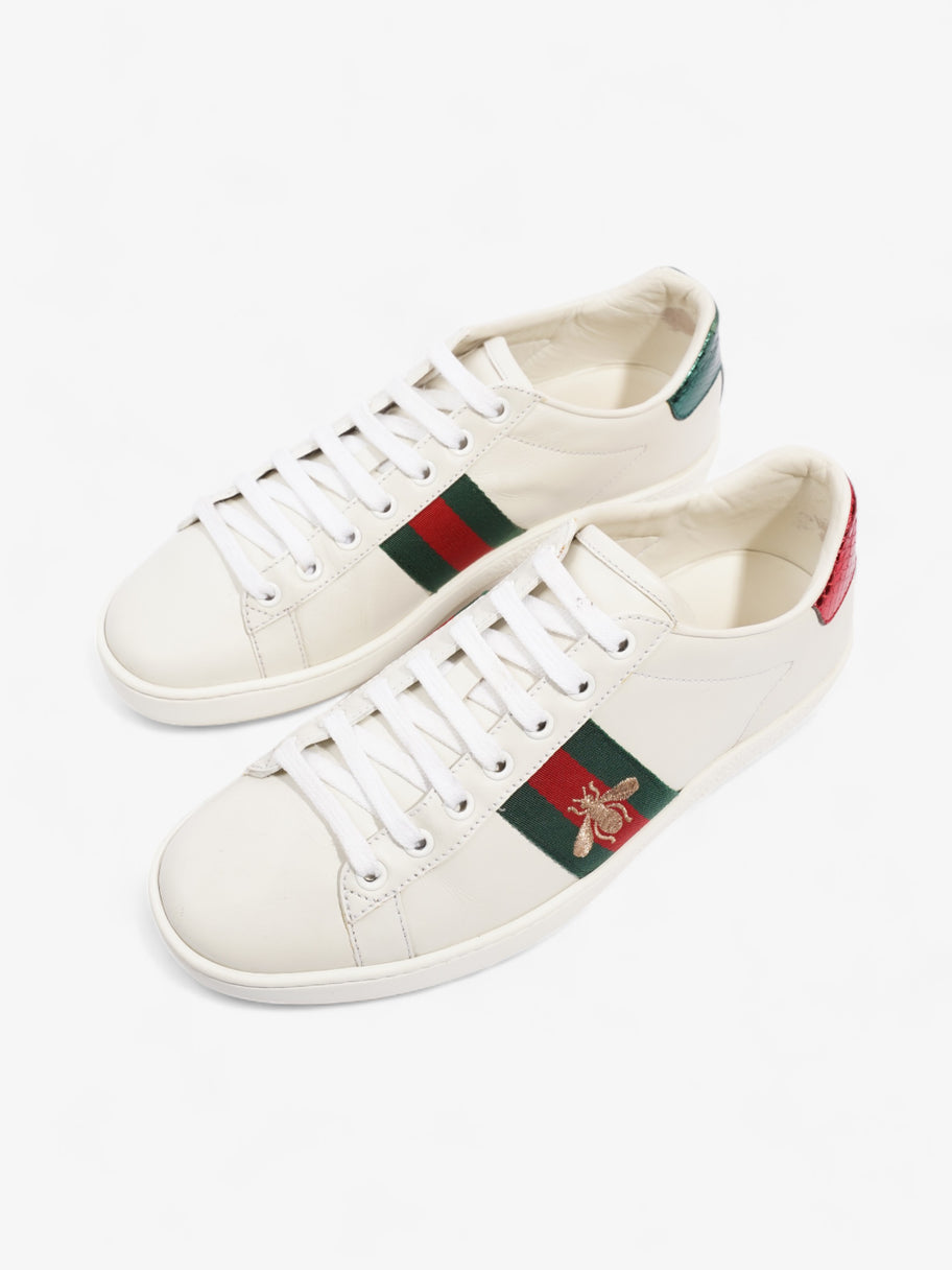 Gucci Ace Embroidered Bee Sneakers White / Green / Red Leather EU 38 UK 5 Image 8