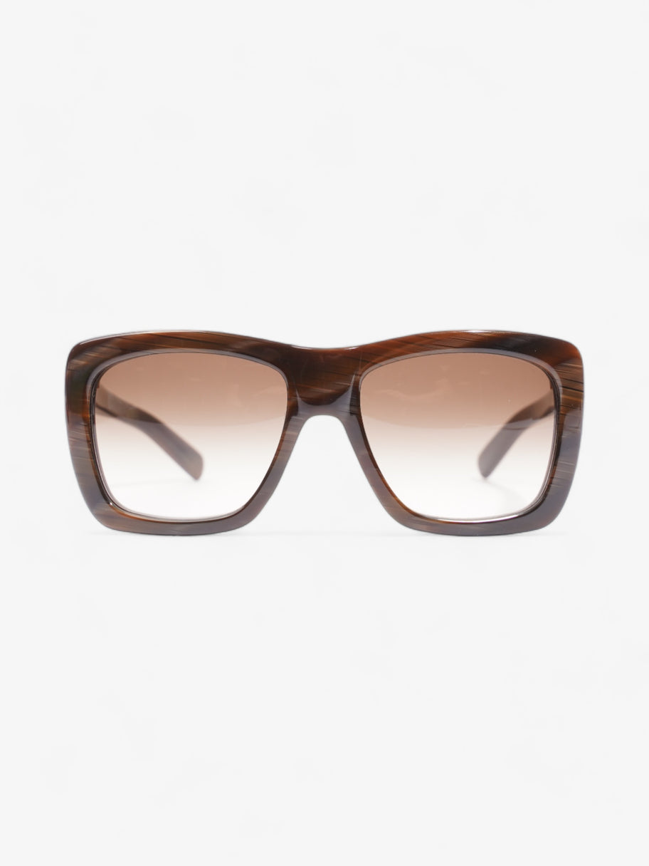 Givenchy Rectangle-Frame Sunglasses Brown Acetate 140mm Image 1