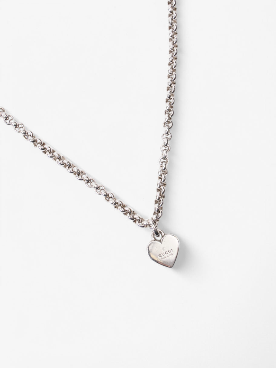 Gucci Heart Chain Necklace Silver Silver Sterling Image 2