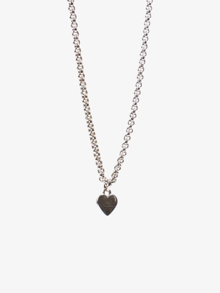 Gucci Heart Chain Necklace Silver Silver Sterling Image 3