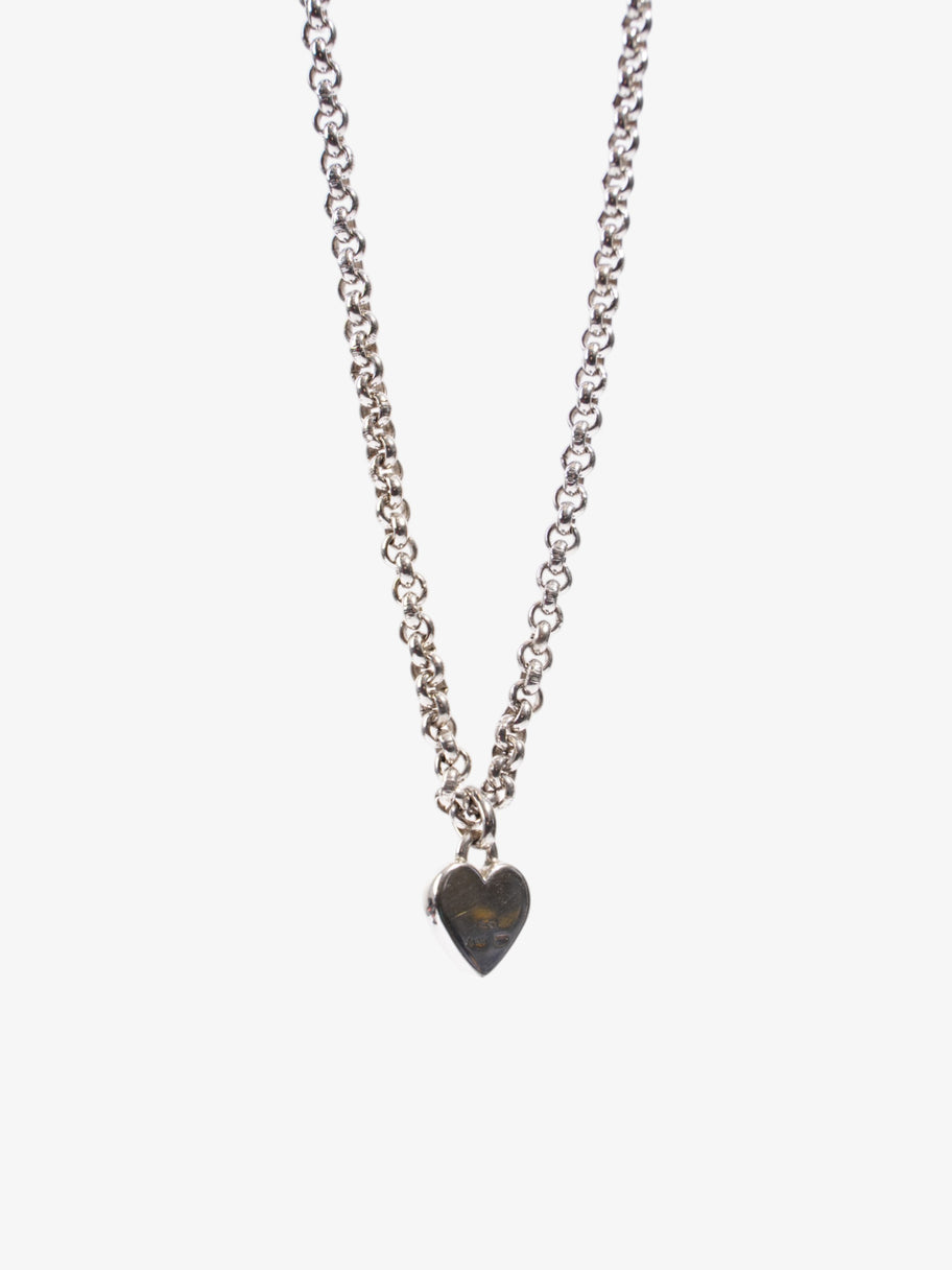 Gucci Heart Chain Necklace Silver Silver Sterling Image 4