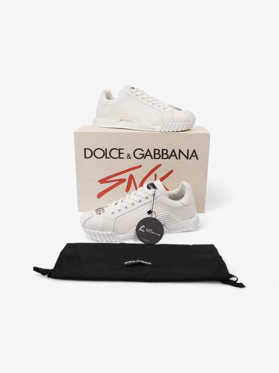 Dolce and Gabbana DG Toe Sneakers White / Silver Leather EU 39 UK 6 Image 10