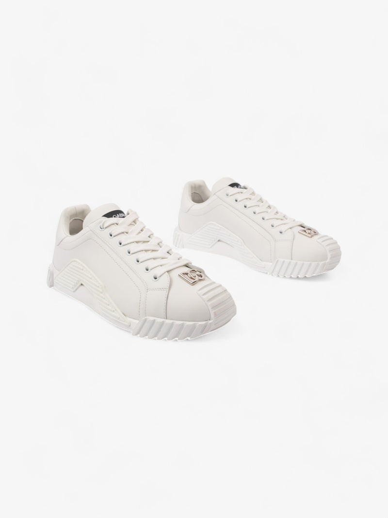  Dolce and Gabbana DG Toe Sneakers White / Silver Leather EU 39 UK 6